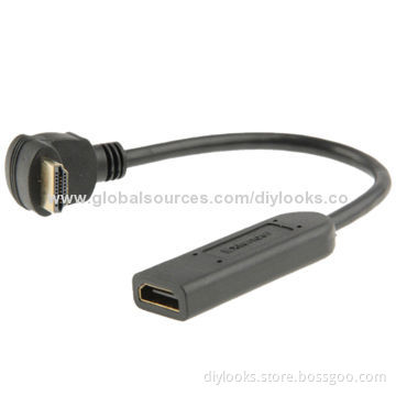 Right Angle 90° HDMI Male to HDMI Female Signal Extender, Extend Distance Up to 70m